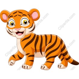 Playful Cartoon Tiger