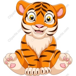 Charming Cartoon Tiger