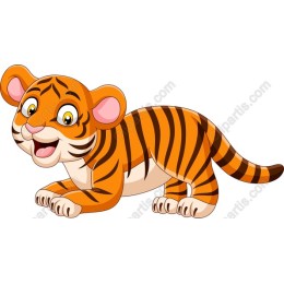 Playful Cartoon Tiger