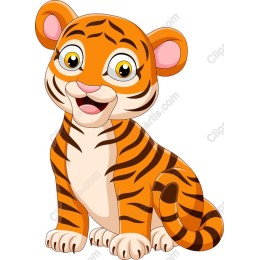 Cheerful Cartoon Tiger Cub