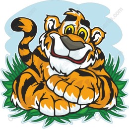 Adorable Cartoon Tiger