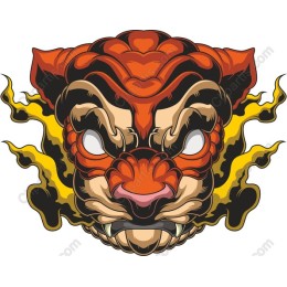 Tiger Flame Mask
