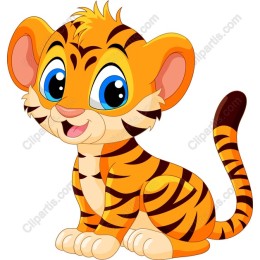 Cute Cartoon Tiger Cub
