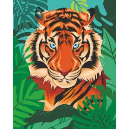 Majestic Tiger in Lush Greenery