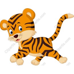 Playful Cartoon Tiger
