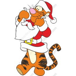Festive Tiger Santa Claus