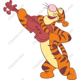 Playful Tiger Violinist