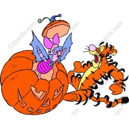 Whimsical Halloween Bat and Tiger