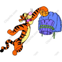 Playful Tiger Basketball