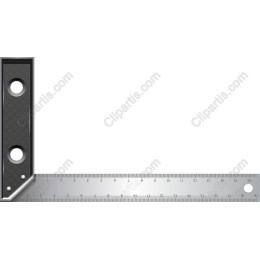Sleek Black and Silver Ruler