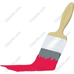 Vibrant Paintbrush with Red Paint