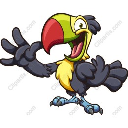 Vibrant Cartoon Toucan