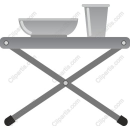 Collapsible Serving Table with Bowl and Cup
