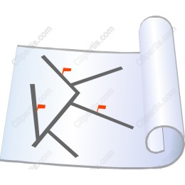  Map with Pathways and Flags