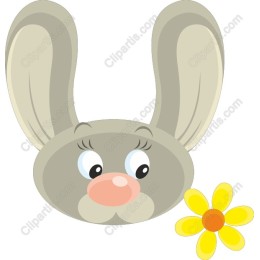 Cute Bunny with Flower