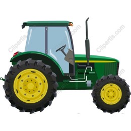 Vibrant Green Tractor