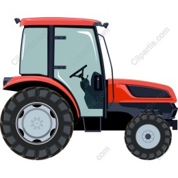 Modern Red Tractor