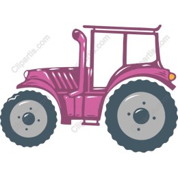 Charming Pink Tractor