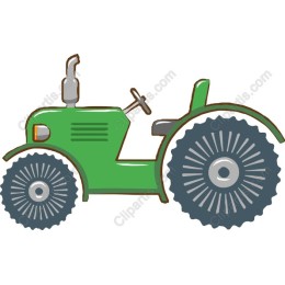 Vibrant Green Tractor
