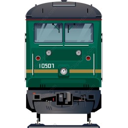 Vintage Green Train Locomotive