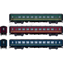 Classic Train Carriages Vintage Set