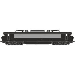 Sleek Black and Silver Train