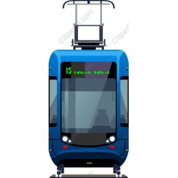 Modern Blue Tram