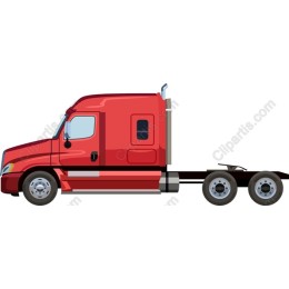 Vibrant Red Truck