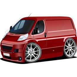 Sleek Red Van