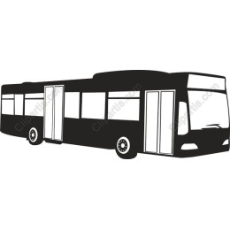 Modern Black City Bus