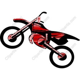 Dynamic Red Dirt Bike