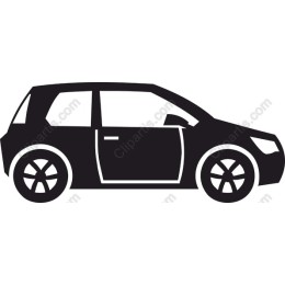 Black Car Clipart - Modern Hatchback