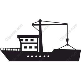 Cargo Ship with Crane