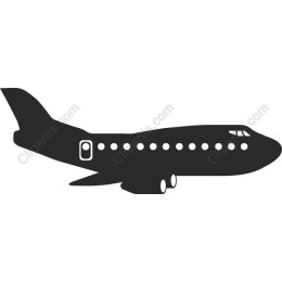Sleek Black Airplane