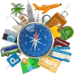 Vibrant Travel Compass