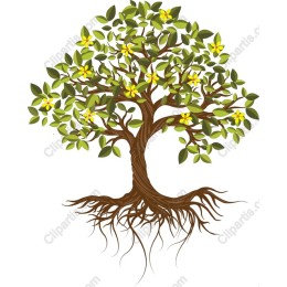 Flourishing Tree with Yellow Flowers