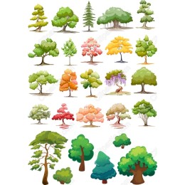 Nature's Palette: Tree Clipart Collection