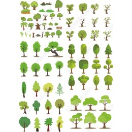  Tree Set - Nature Clipart Bundle