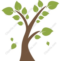 Stylized Tree with Green Leaves