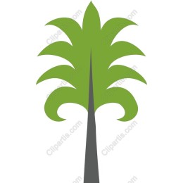 Stylized Green Palm Tree