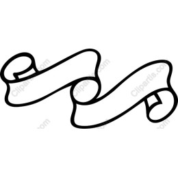 Elegant Black Outline Ribbon