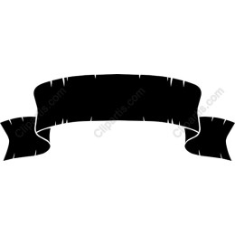 Vintage Black Ribbon Banner