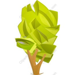 Vibrant Geometric Green Tree