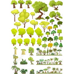  Tree Clipart Bundle - 50+ Unique Images