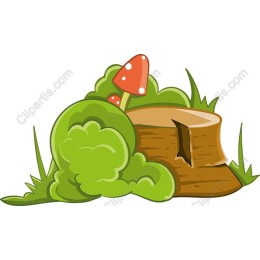 Whimsical Woodland Mushroom and Log