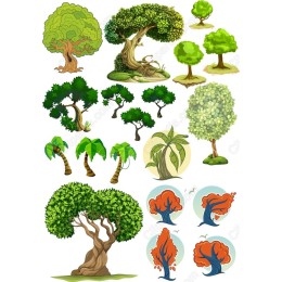 Vibrant Tree Clipart Bundle