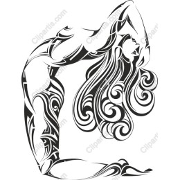 Elegant Woman in Dynamic Pose