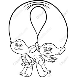 Playful Cartoon Twins
