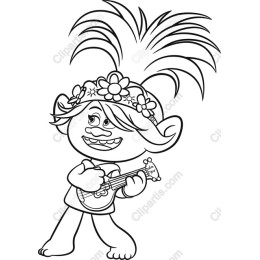 Cheerful Ukulele Character