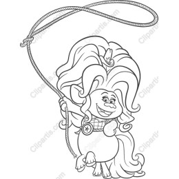 Whimsical Character Swinging on Rope